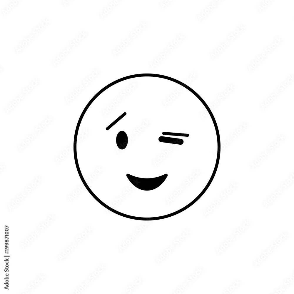 Fototapeta premium wink icon. Detailed set of avatars of professions icons. Premium quality line graphic design. One of the collection icons for websites, web design, mobile app