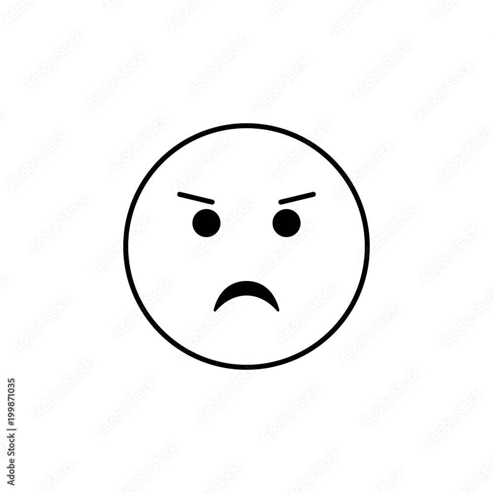 Fototapeta premium frowning icon. Detailed set of avatars of professions icons. Premium quality line graphic design. One of the collection icons for websites, web design, mobile app