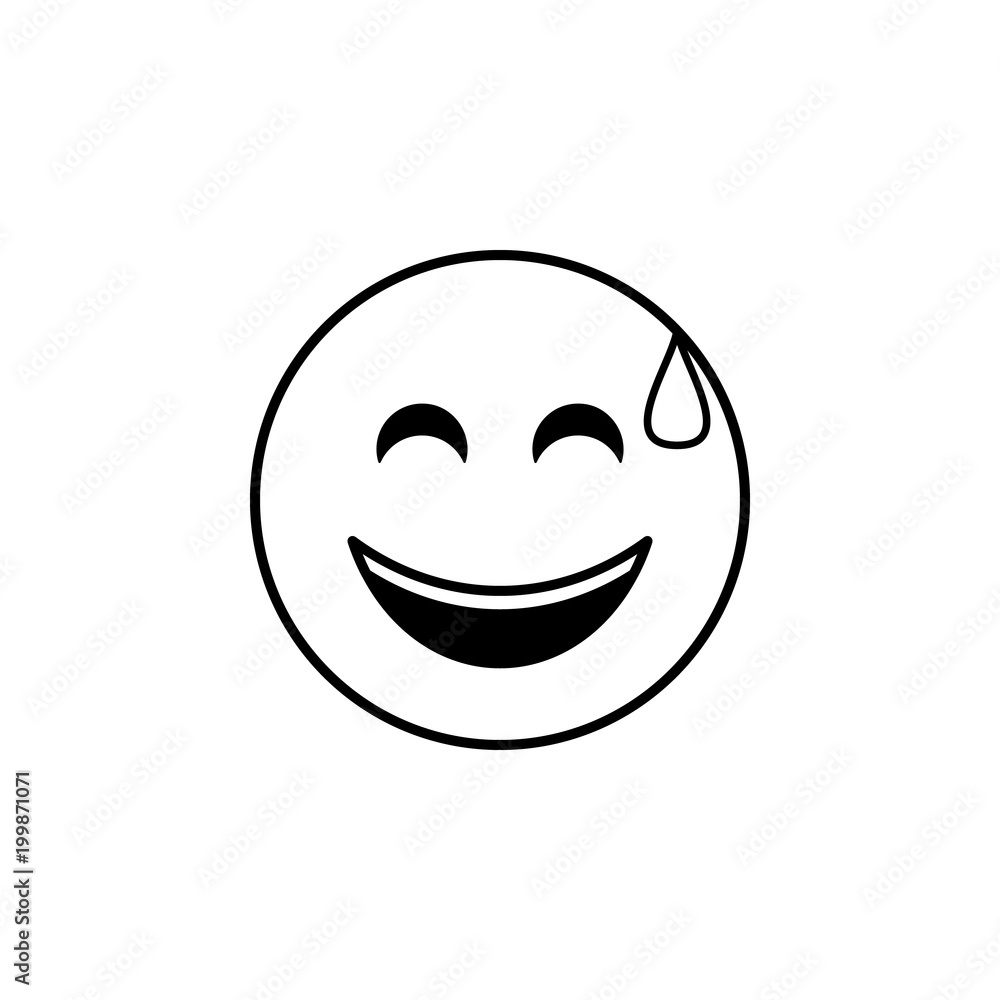 Fototapeta premium joy in a cold sweat icon. Detailed set of avatars of professions icons. Premium quality line graphic design. One of the collection icons for websites, web design, mobile app