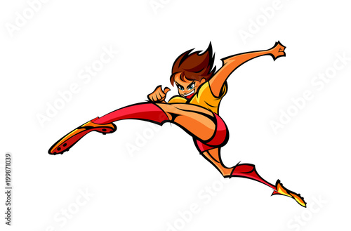 Side view of man jumping