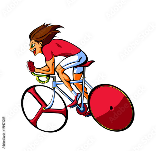Side view of man riding bicycle