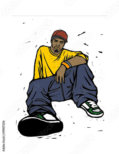 Close-up of man sitting