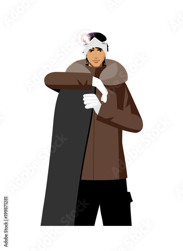 Close-up of man holding board