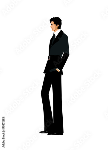 Side view of man standing