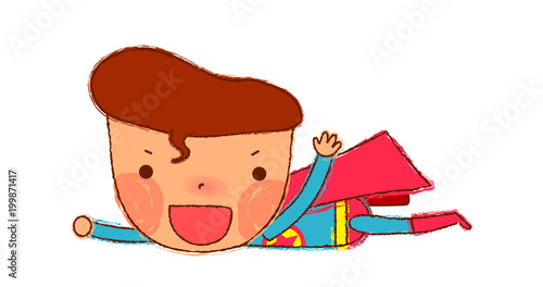 Side view of boy shouting