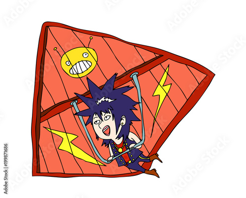 Close-up of boy playing with parachute