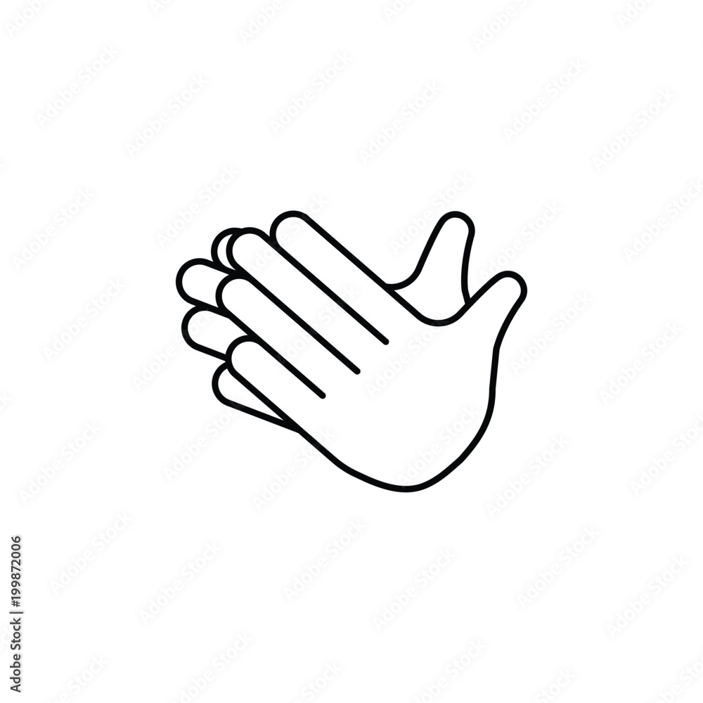 clap hands icon. Detailed set of avatars of professions icons. Premium quality line graphic design. One of the collection icons for websites, web design, mobile app