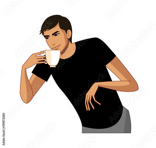 Close-up of man holding cup