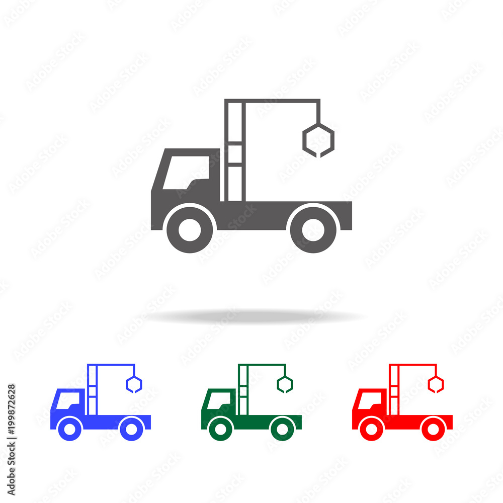 truck crane icon. Elements of construction tools multi colored icons. Premium quality graphic design icon. Simple icon for websites, web design, mobile app, info graphics