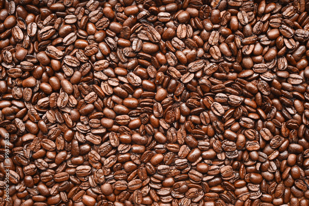 Close up of coffee beans for background Close up of coffee beans for background
