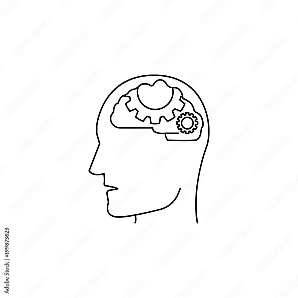 mechanisms in the brain icon. Element of idea and solutions for mobile concept and web apps. Thin line icon for website design and development, app development. Premium icon mechanisms in the brain icon. Element of idea and solutions for mobile concept and web apps. Thin line icon for website design and development, app development. Premium icon