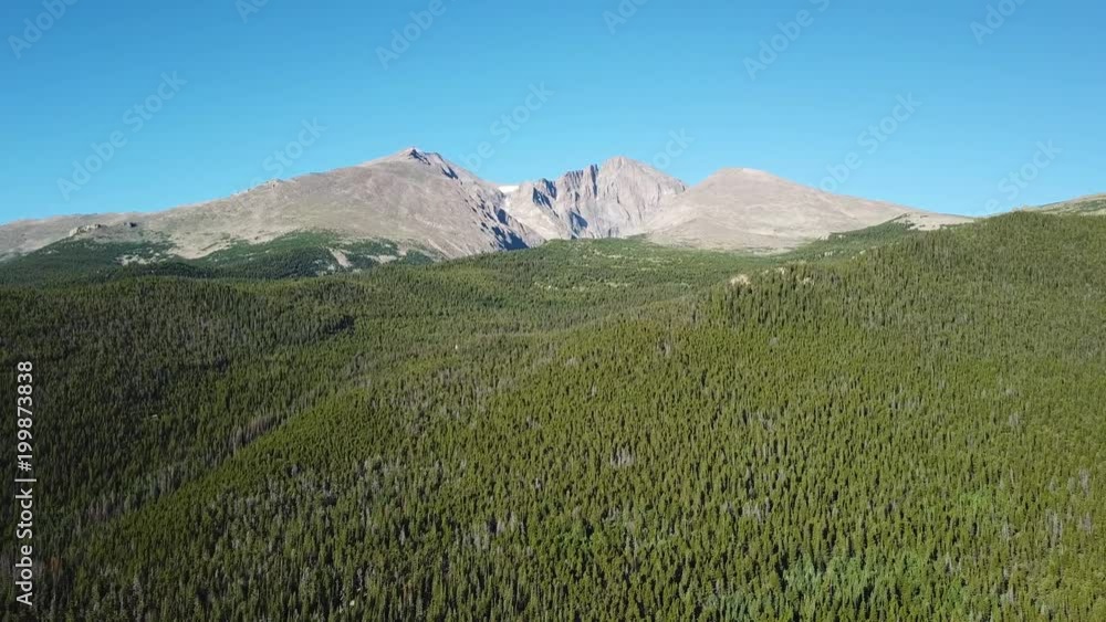 Aerial lateral shot of Longs Peak Aerial lateral shot of Longs Peak