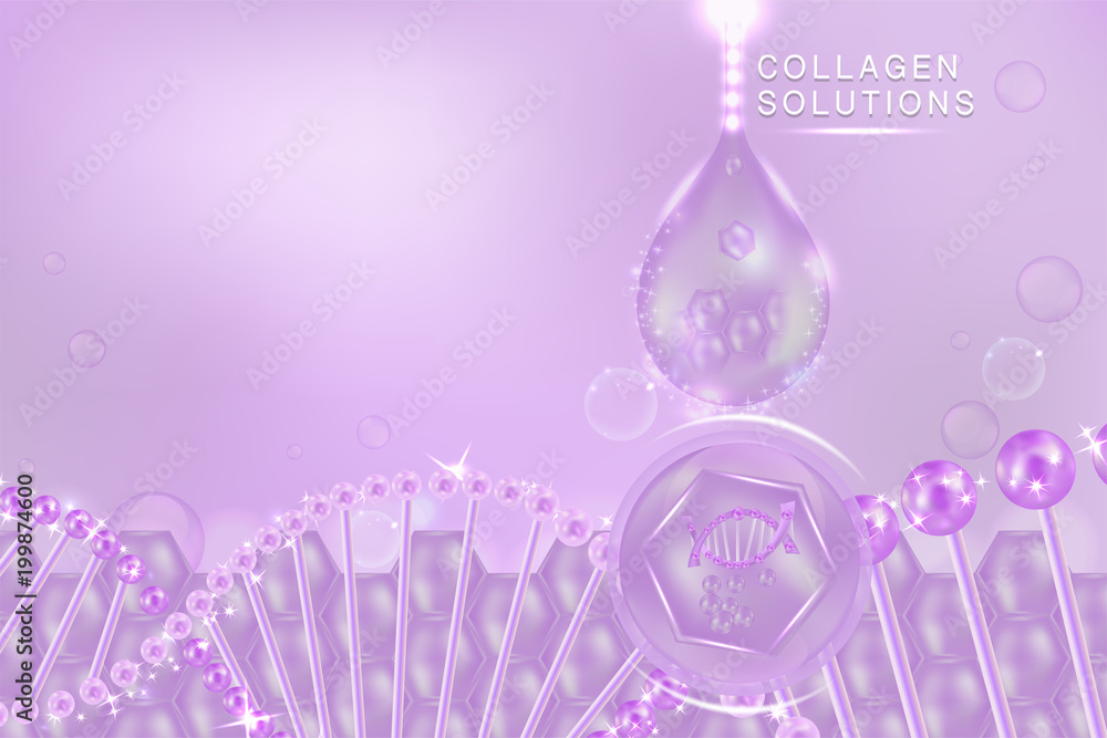 Purple collagen Serum drop, cosmetic advertising background ready to use, luxury skin care ad, illustration vector. Purple collagen Serum drop, cosmetic advertising background ready to use, luxury skin care ad, illustration vector.