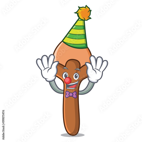 Clown cloves mascot cartoon style