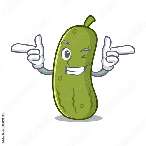 Wink pickle character cartoon style
