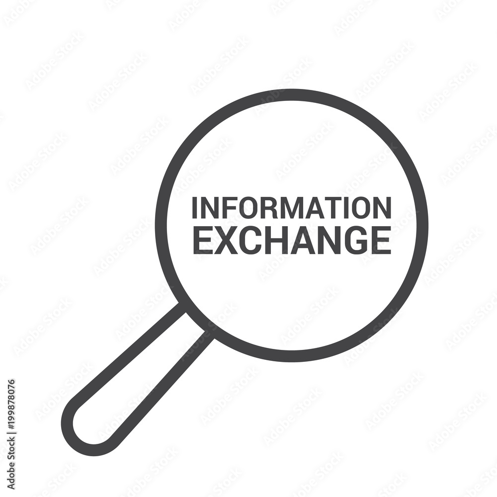 Data Concept: Magnifying Optical Glass With Words Information Exchange Data Concept: Magnifying Optical Glass With Words Information Exchange