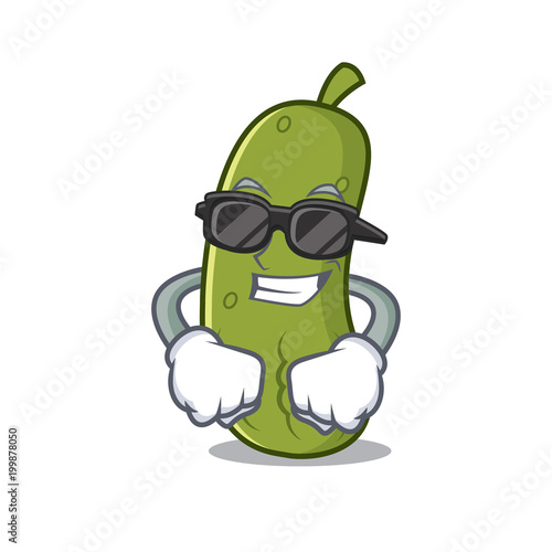 Super cool pickle character cartoon style