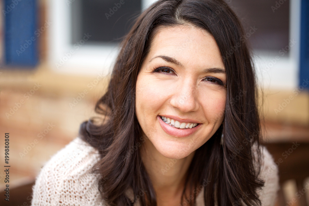 Happy Latin Woman Smiling. Happy Latin Woman Smiling.