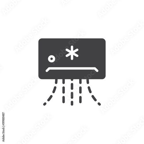 Split system Air conditioner vector icon. filled flat sign for mobile  concept and web design. AC unit simple solid icon. Symbol, logo  illustration. Pixel perfect vector graphics Stock Vector | Adobe Stock
