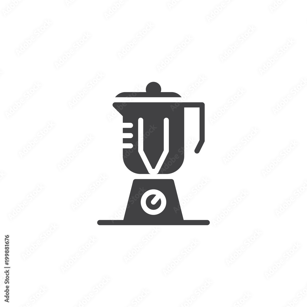 Kitchen blender with glass container vector icon. filled flat sign for  mobile concept and web design. Blender stationary simple solid icon.  Symbol, logo illustration. Pixel perfect vector graphics Stock Vector |  Adobe