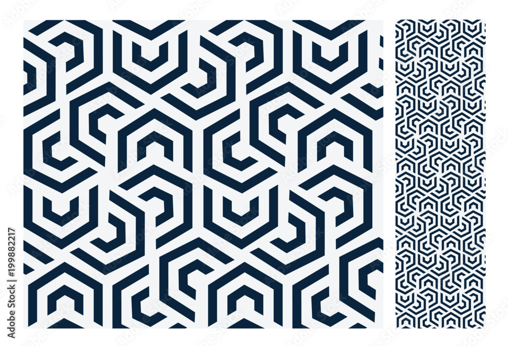 vintage tiles patterns antique seamless design in Vector illustration