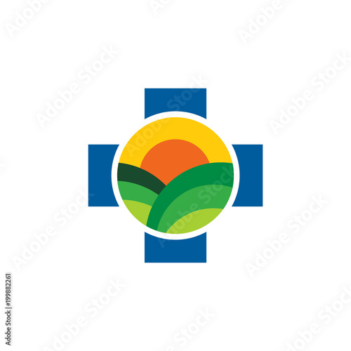 Farm Medical Logo Icon Design