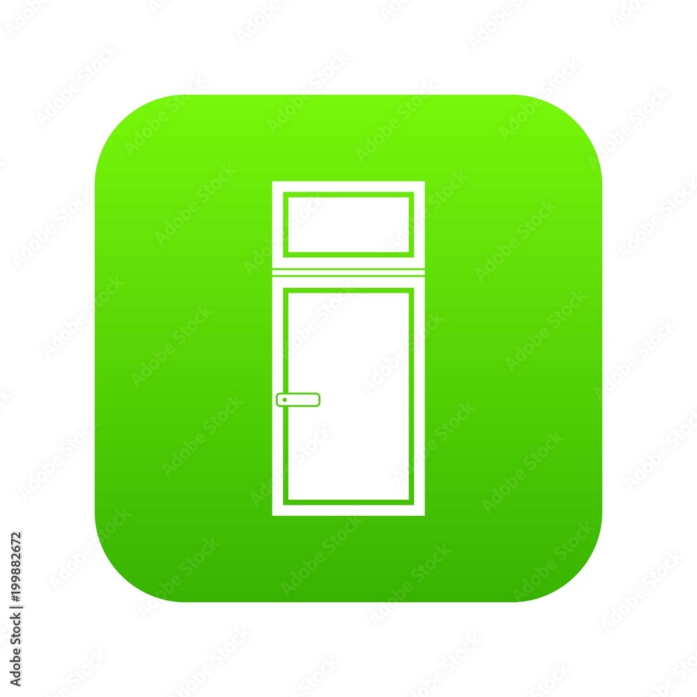 Wooden window icon digital green Wooden window icon digital green