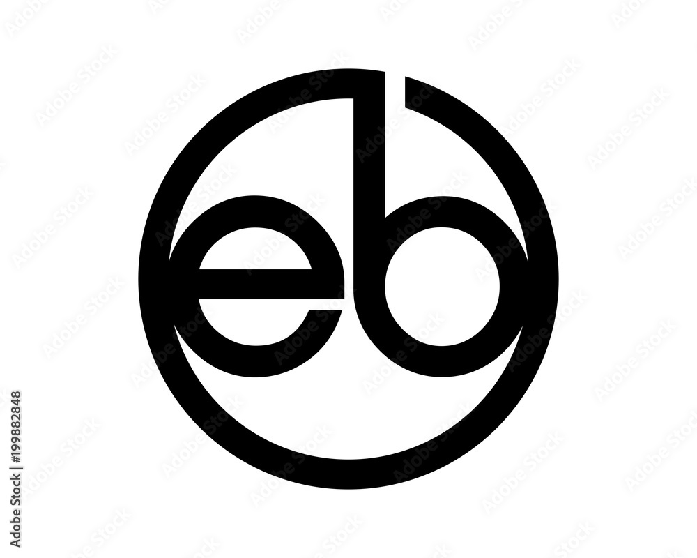 black circle initial typography typeface logotype alphabet font image vector icon