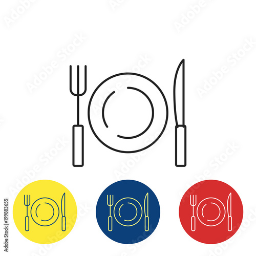 Diet fit outline icon