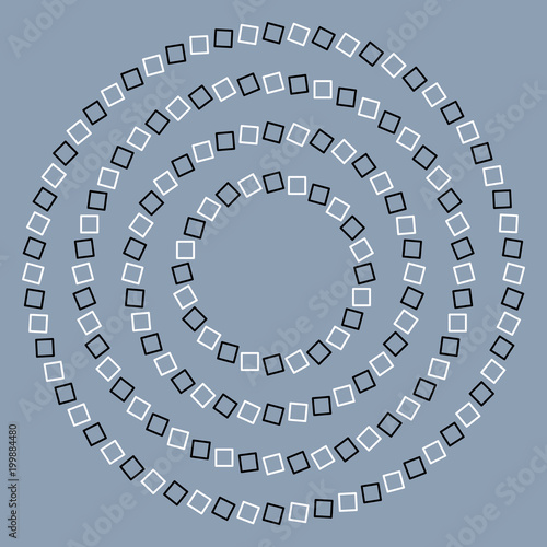 Optical illusion effect, op art vector abstract background. Print pattern mosaic or wallpaper.