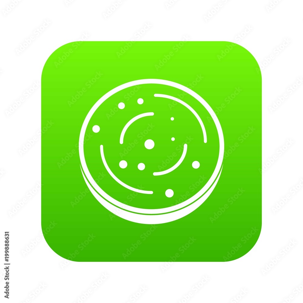 Slice of sausage icon digital green Slice of sausage icon digital green