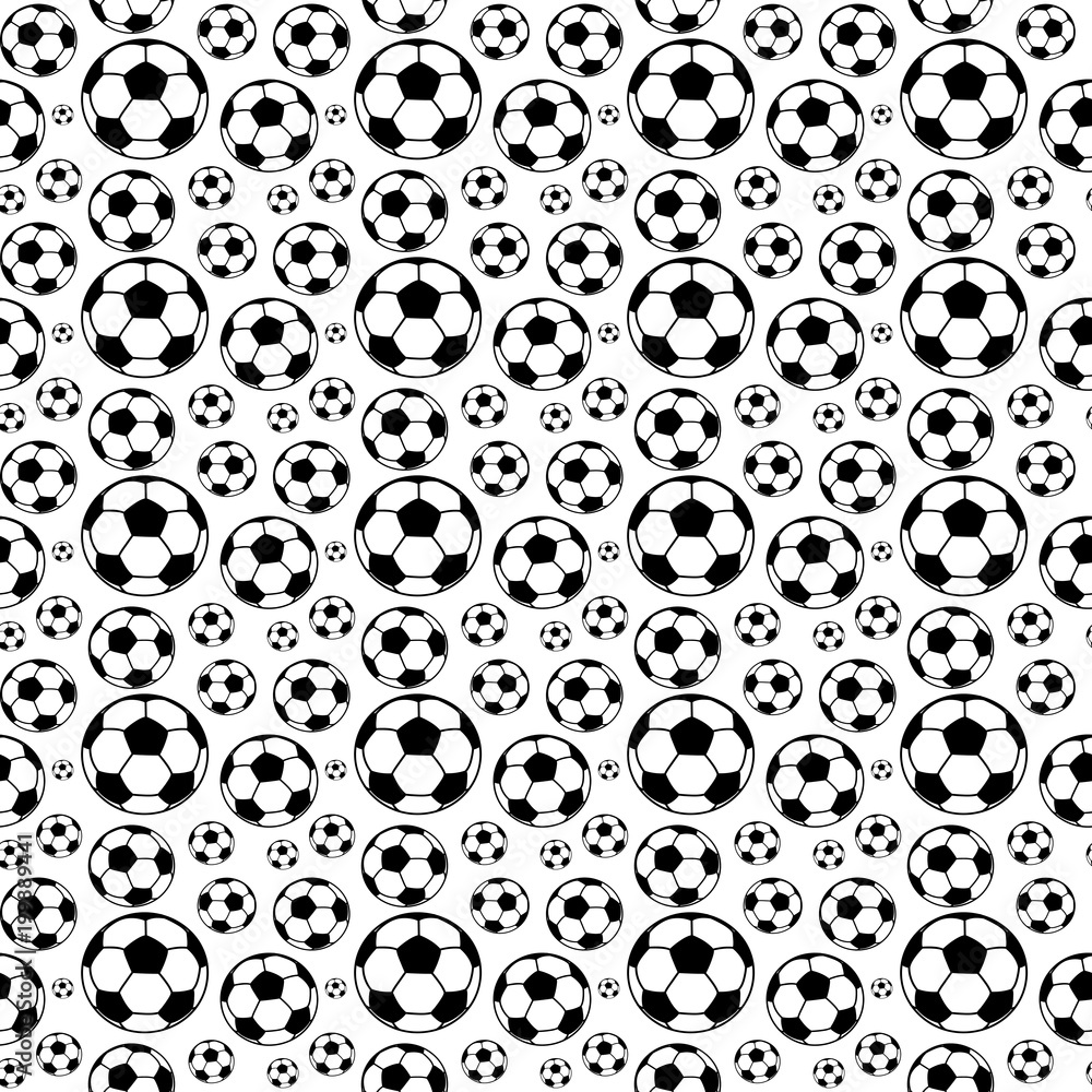 Seamless pattern with soccer balls Seamless pattern with soccer balls
