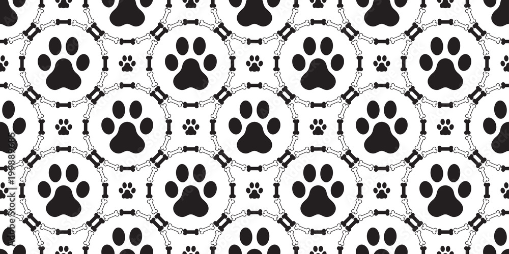 Dog Paw Seamless pattern vector isolated dog bone puppy cat repeat background wallpaper Dog Paw Seamless pattern vector isolated dog bone puppy cat repeat background wallpaper