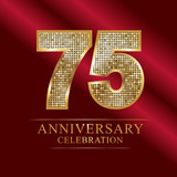anniversary celebration logotype. 2nd anniversary logo.disco numbers.