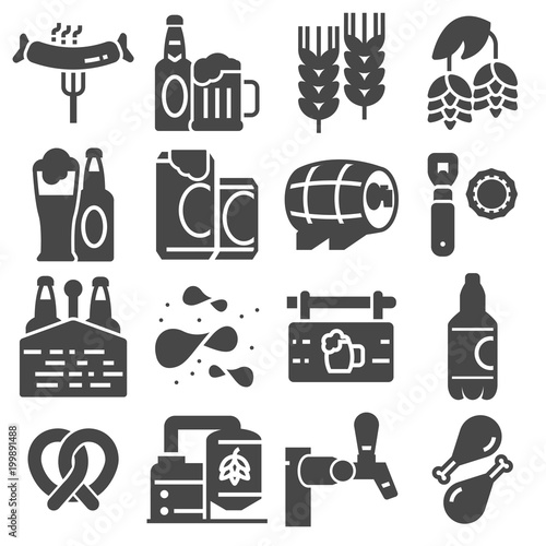 Simple Set of Beer Related Vector Icons
