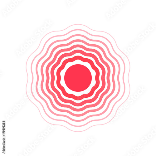 vector circles, symbol of pain. flat illustration.