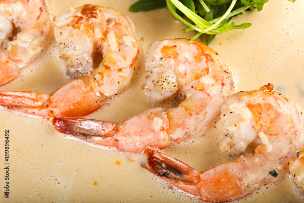 Prawn in cream sauce Prawn in cream sauce