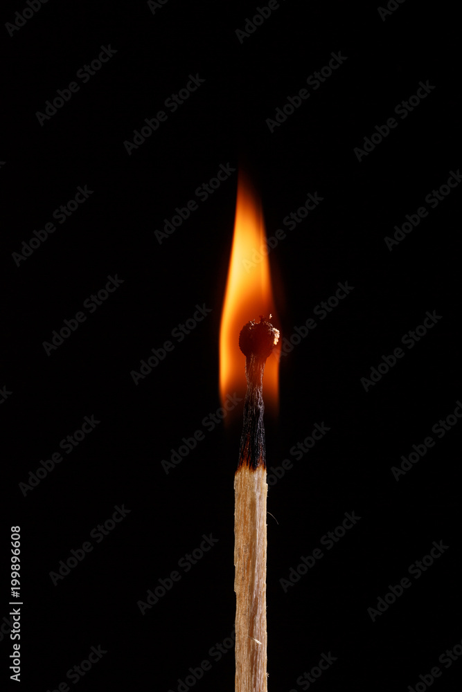 match with the flame isolated match with the flame isolated