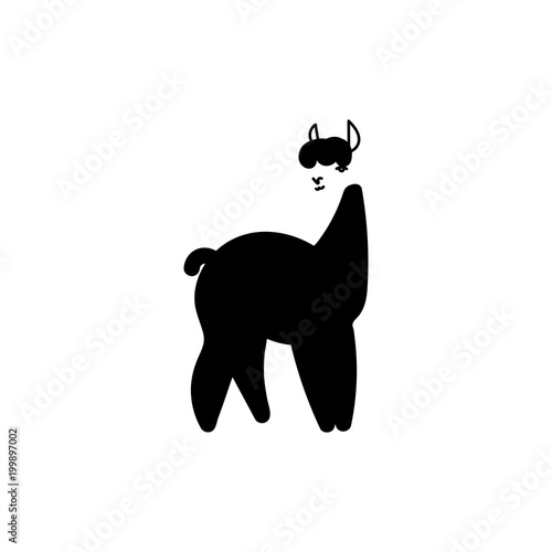 hand drawn llama