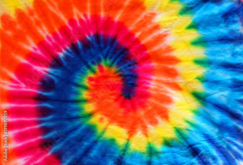 Foto close up tie dye fabric pattern background