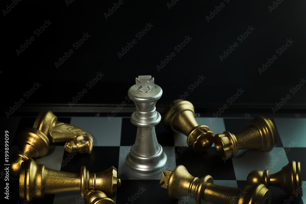 gold and silver chess on board close up image abstract Background. gold and silver chess on board close up image abstract Background.