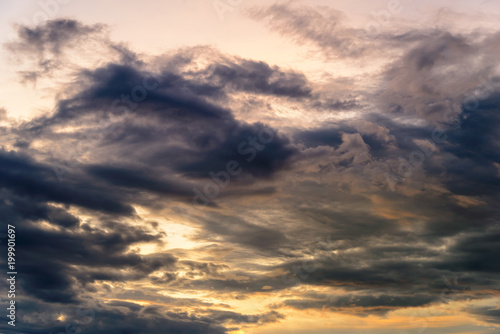 Fototapeta Naklejka Na Ścianę i Meble -  cloudscape on sunset - evening time