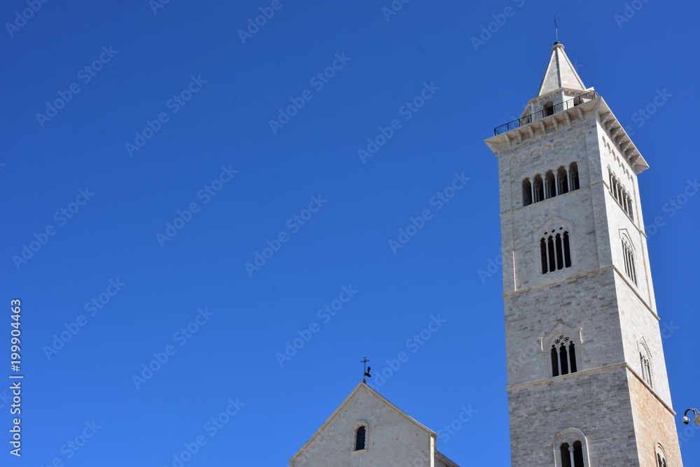 Italy, Puglia, Cathedral of Trani, a messenger monument of a UNESCO culture of peace, is a splendid example of Apulian Romanesque architecture, 