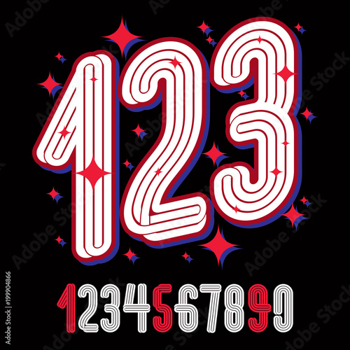 Vector artistic funky numbe...