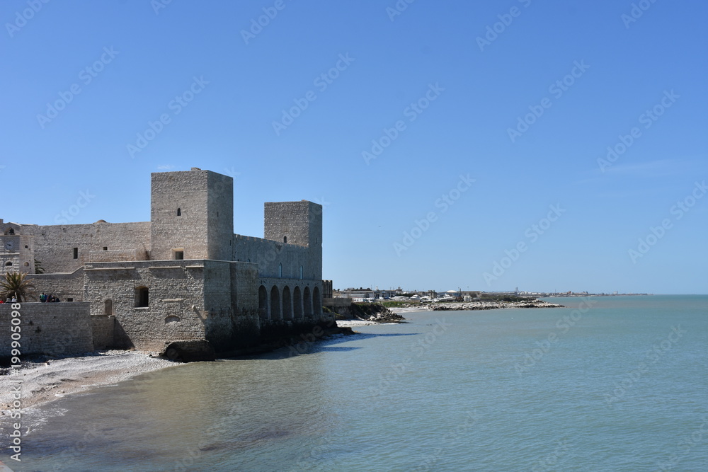 Italy, Puglia, Trani  Swabian Castle built in 1233, under the reign of Frederick II of Swabia.