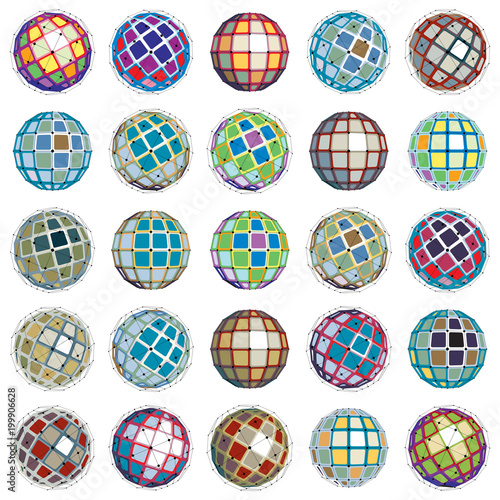3d vector digital wireframe...