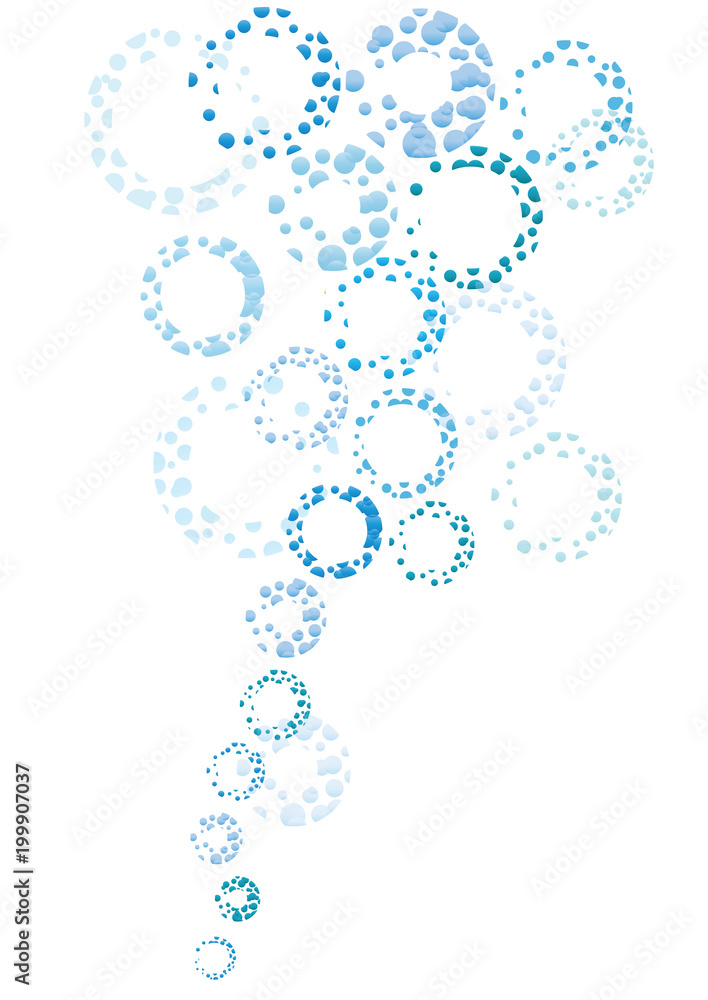 Abstract trendy vector illustration of bright blue bubbles isolated on white background. Light blue circles silhouettes concept. Abstract trendy vector illustration of bright blue bubbles isolated on white background. Light blue circles silhouettes concept.