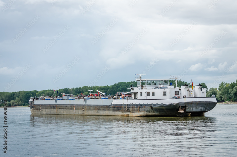 Tanker on the Danube River near the city of Novi Sad Tanker on the Danube River near the city of Novi Sad