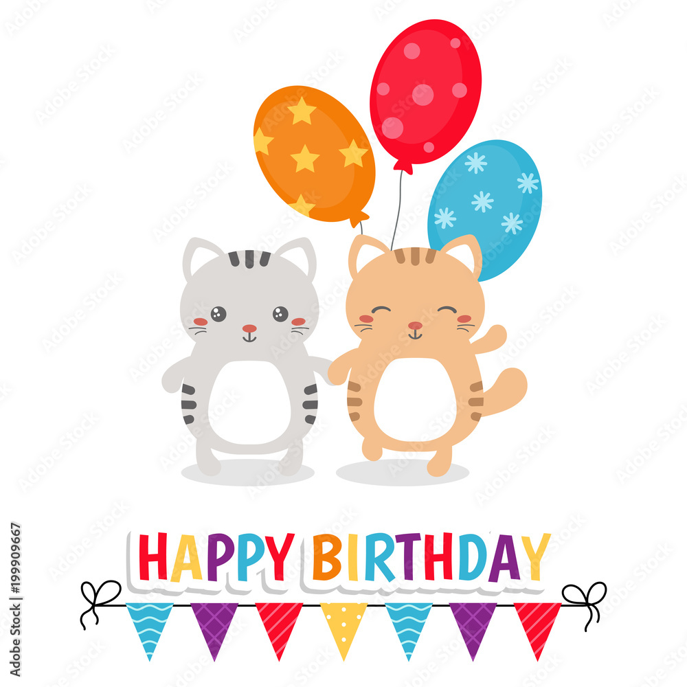 Obraz premium cute cats illustration