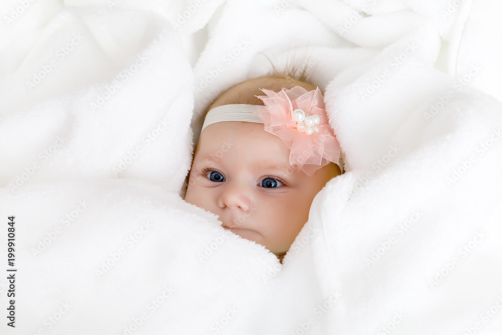 Portrait of cute adorable newborn baby child Portrait of cute adorable newborn baby child